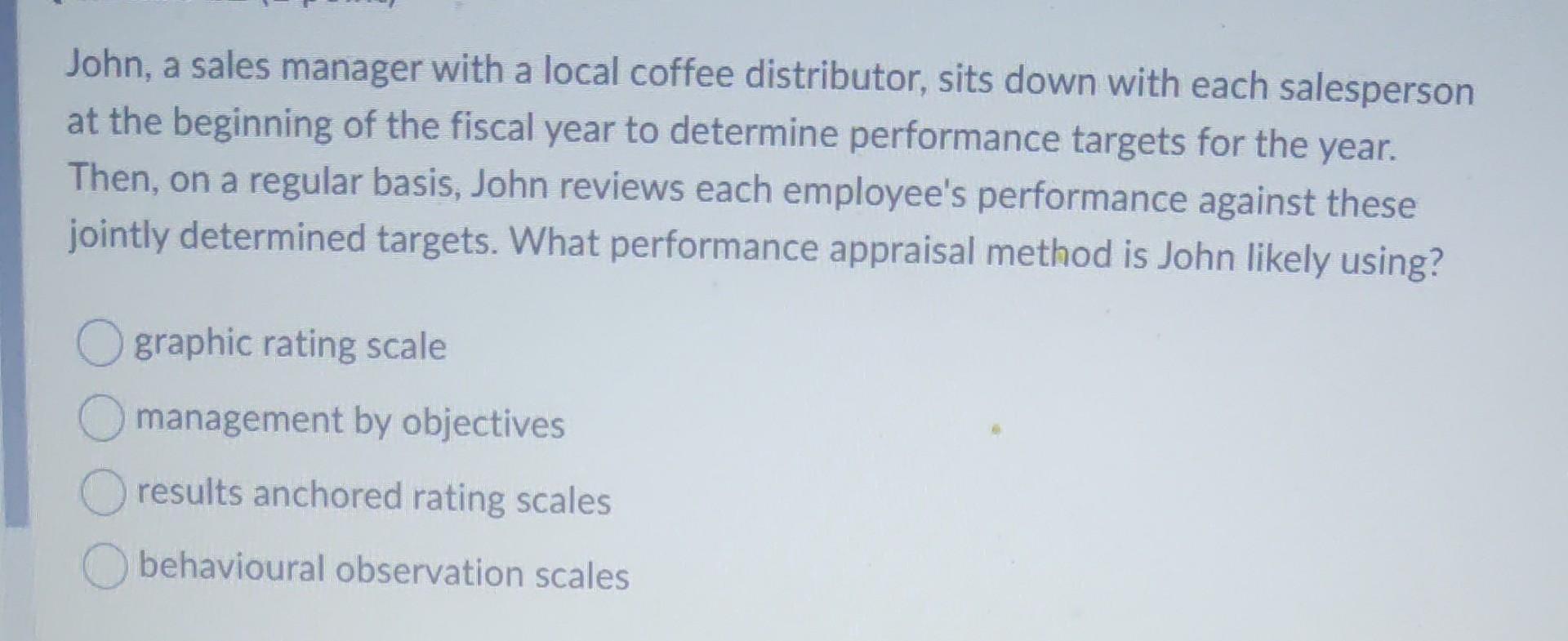 John, a sales manager with a local coffee