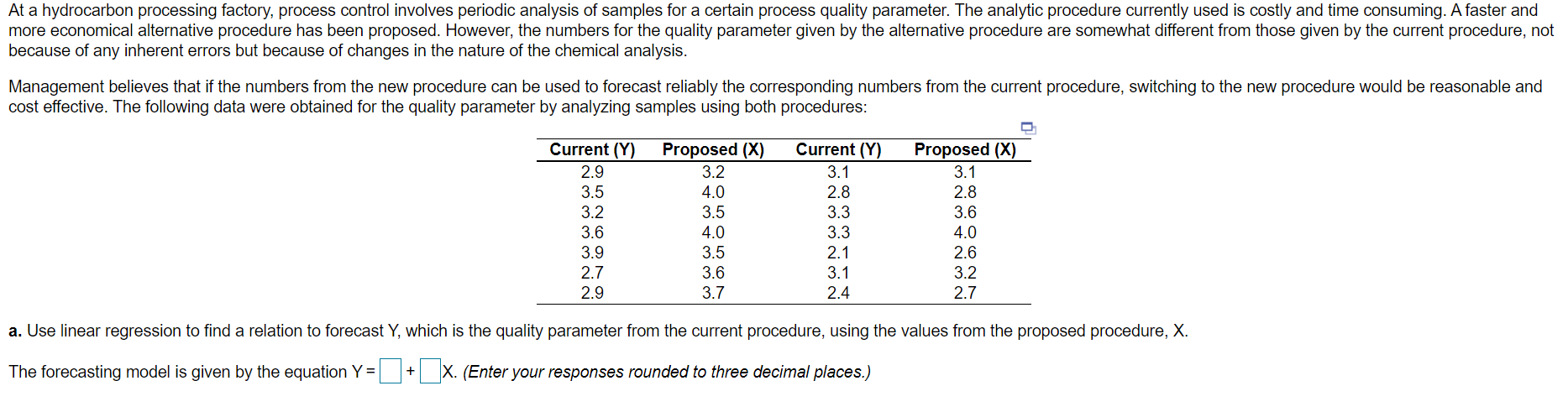 At a hydrocarbon processing factory, process