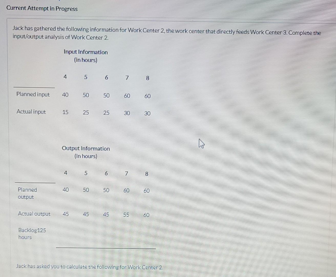 Current Attempt in Progress Jack has gathered the