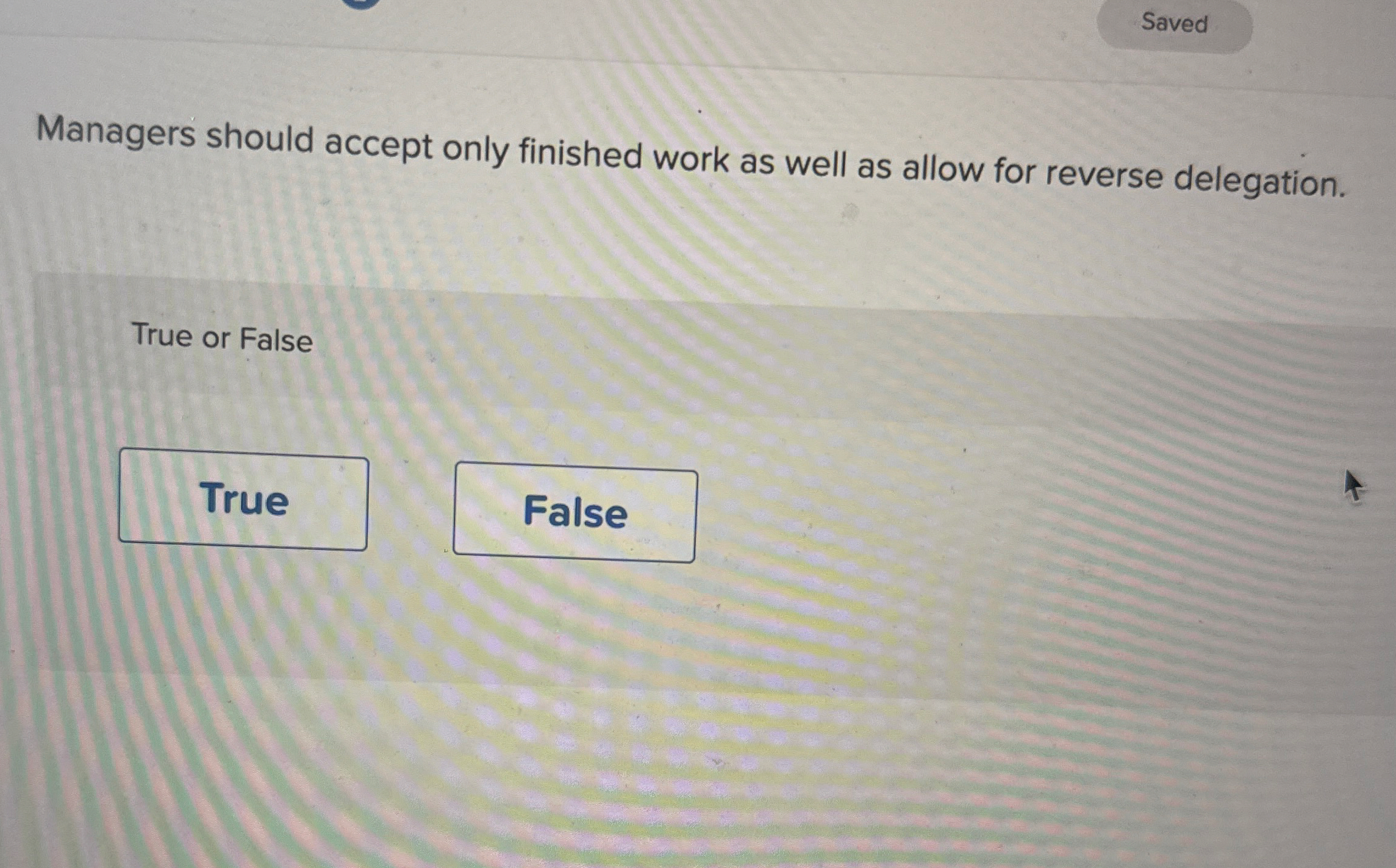 Saved Managers should accept only finished work