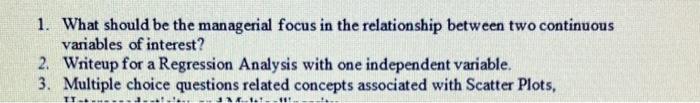 Need help with question number 1 1. What should