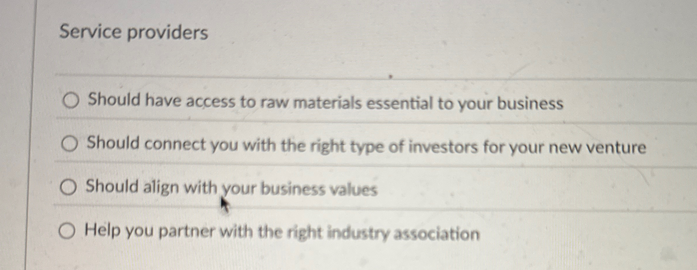 Service providers Should have access to raw