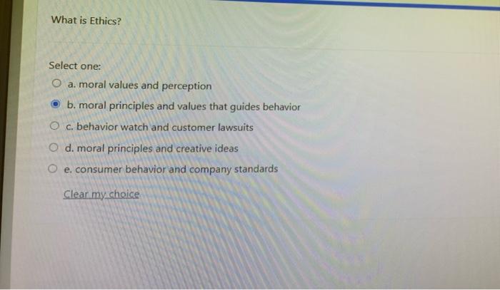 What is a mission statement? Select one: O a. A