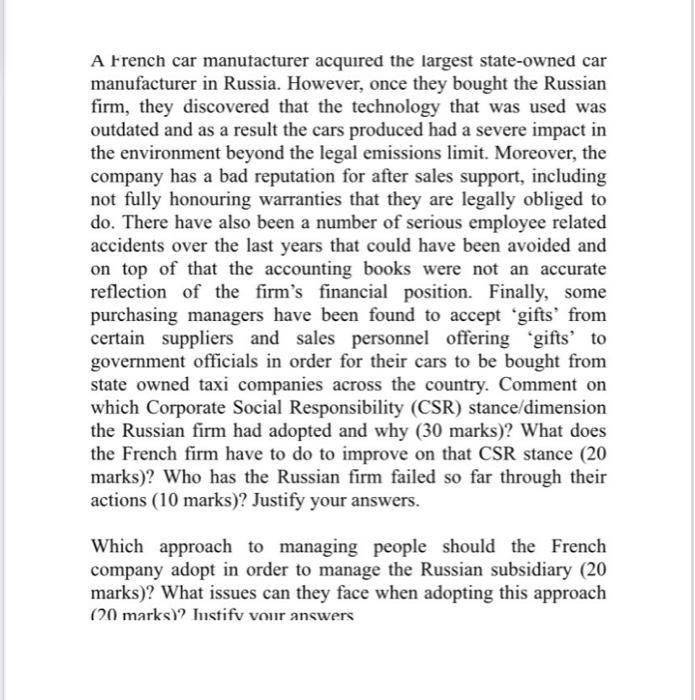 A French car manufacturer acquired the largest