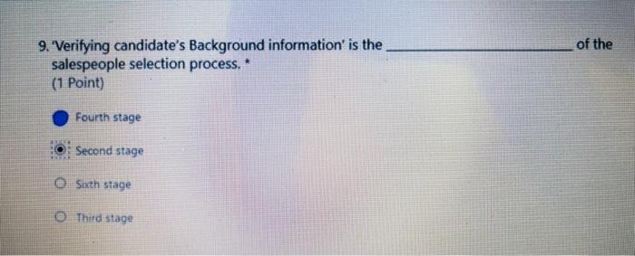 of the 9. 'Verifying candidate's Background