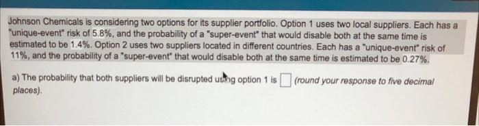 the probability that both suppliers will be