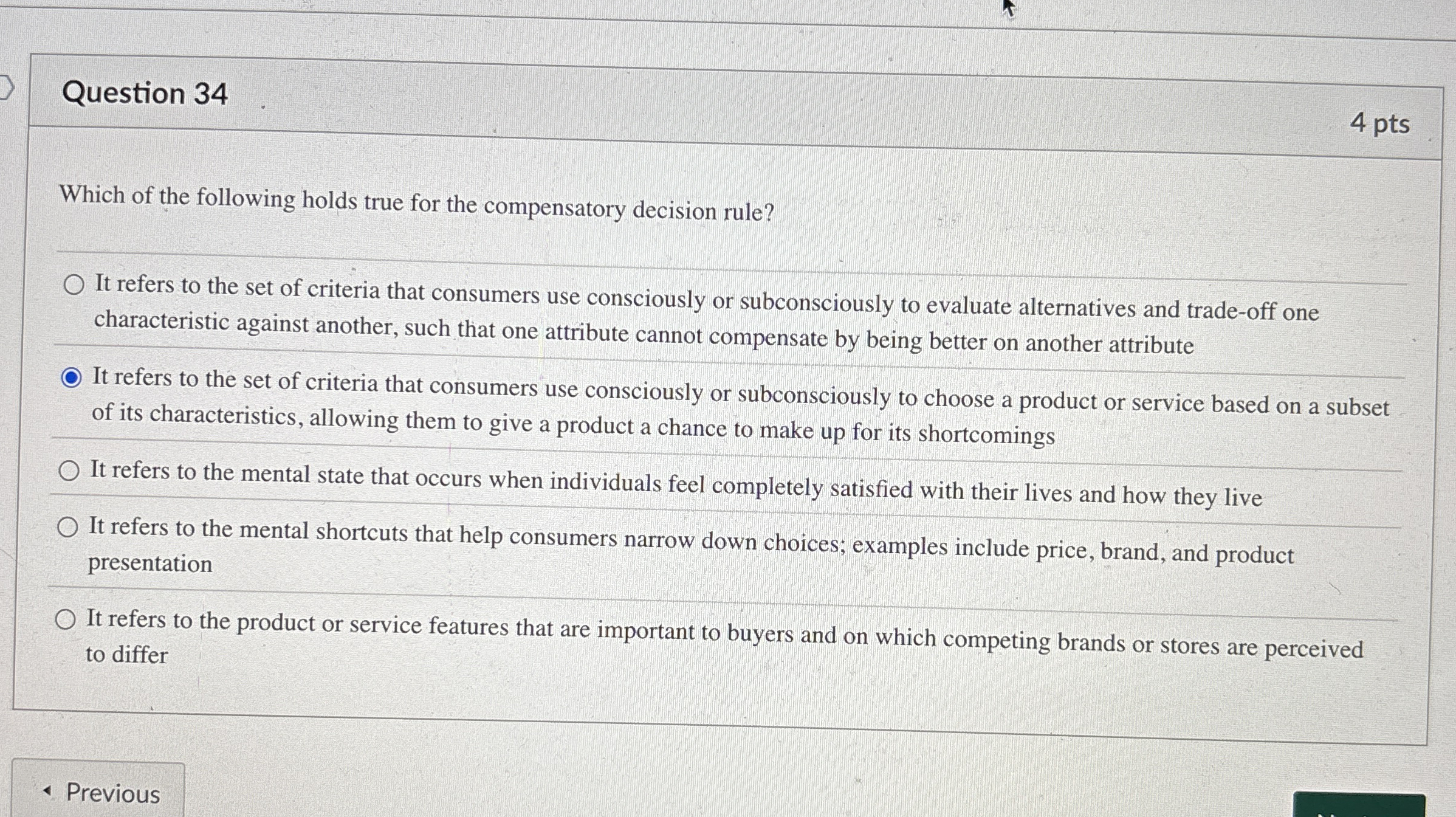 Question 3 4 4 pts Which of the following holds