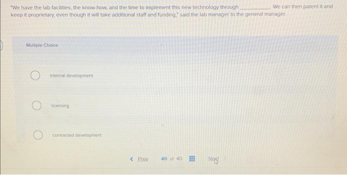 "We have the lab facilities, the know-how, and