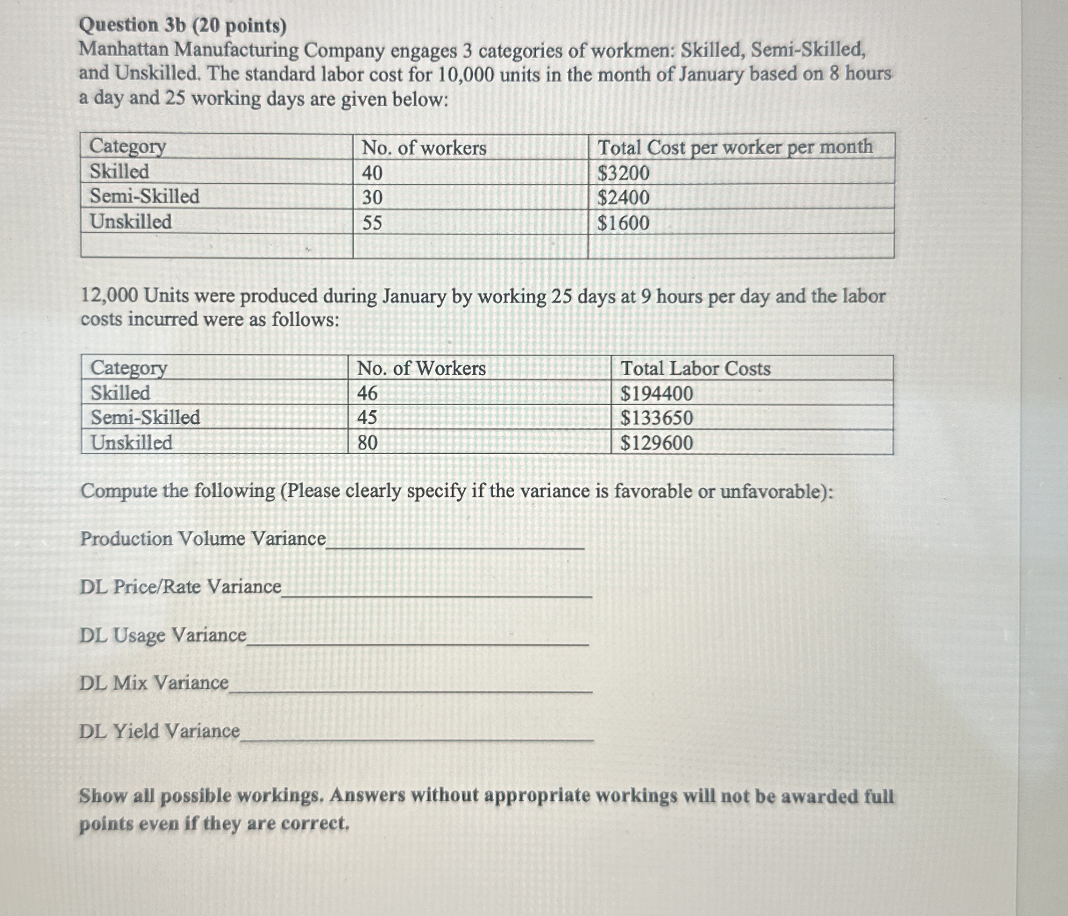Question 3 b ( 2 0 points ) Manhattan