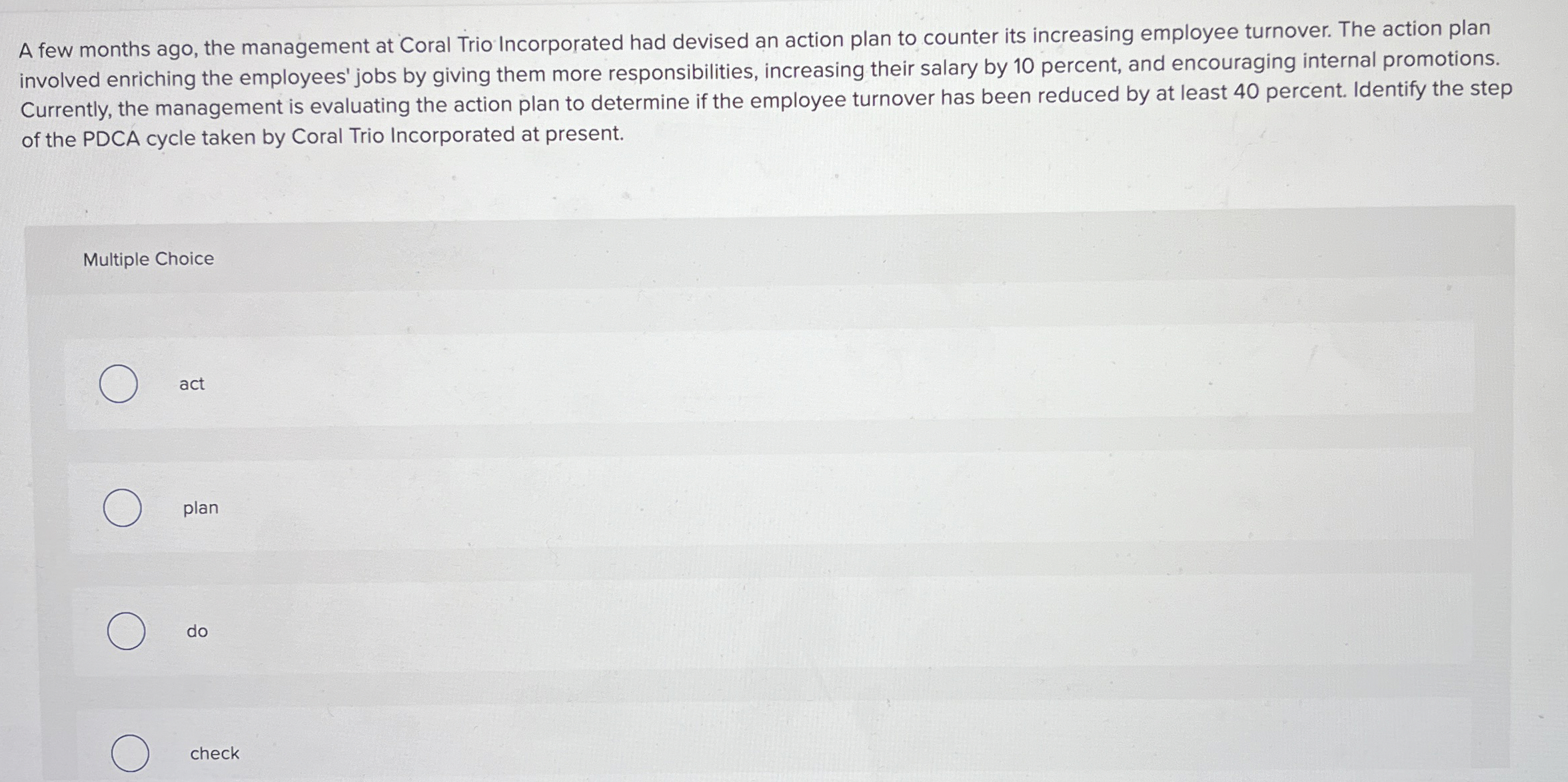 A few months ago, the management at Coral Trio