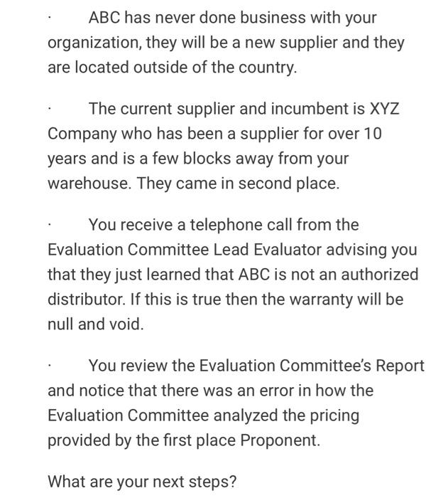 This assignment is about what to do when you