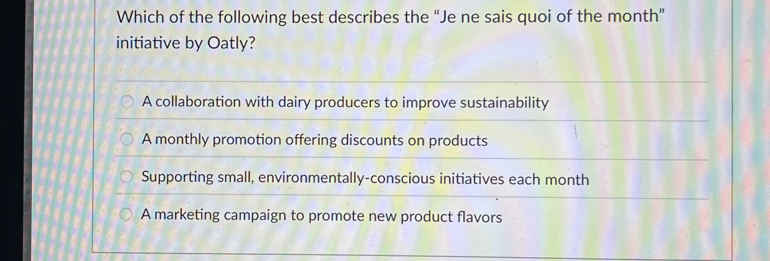 Which of the following best describes the " Je ne