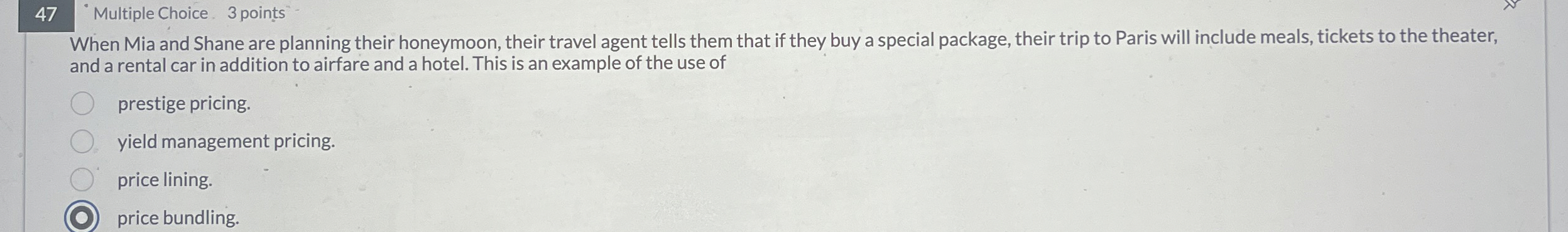 Multiple Choice. 3 points When Mia and Shane are