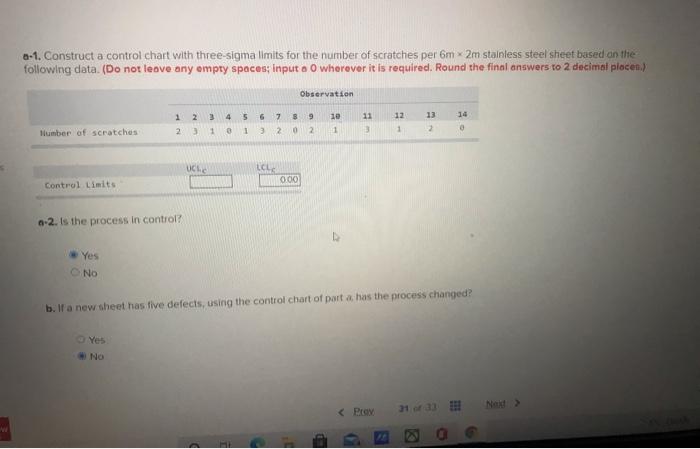 2-1. Construct a control chart with three-sigma