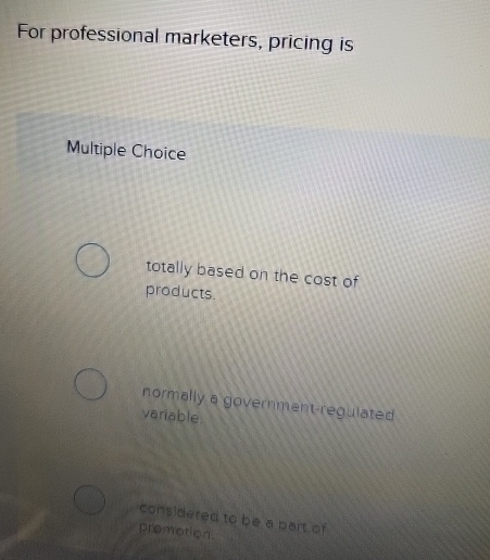 For professional marketers, pricing is Multiple