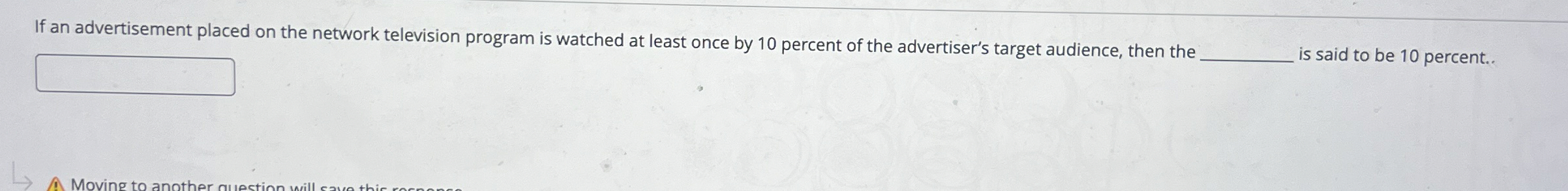 If an advertisement placed on the network