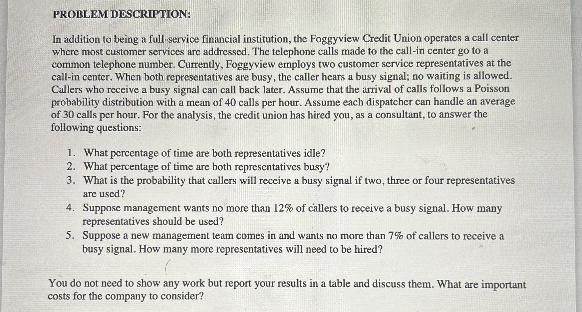 PROBLEM DESCRIPTION: In addition to being a full