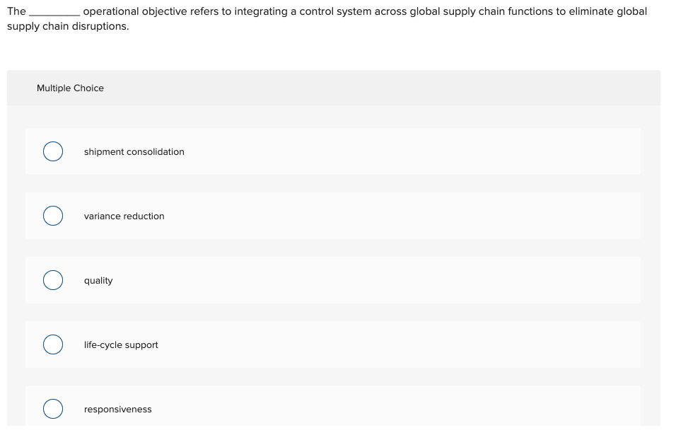 The operational objective refers to integrating a
