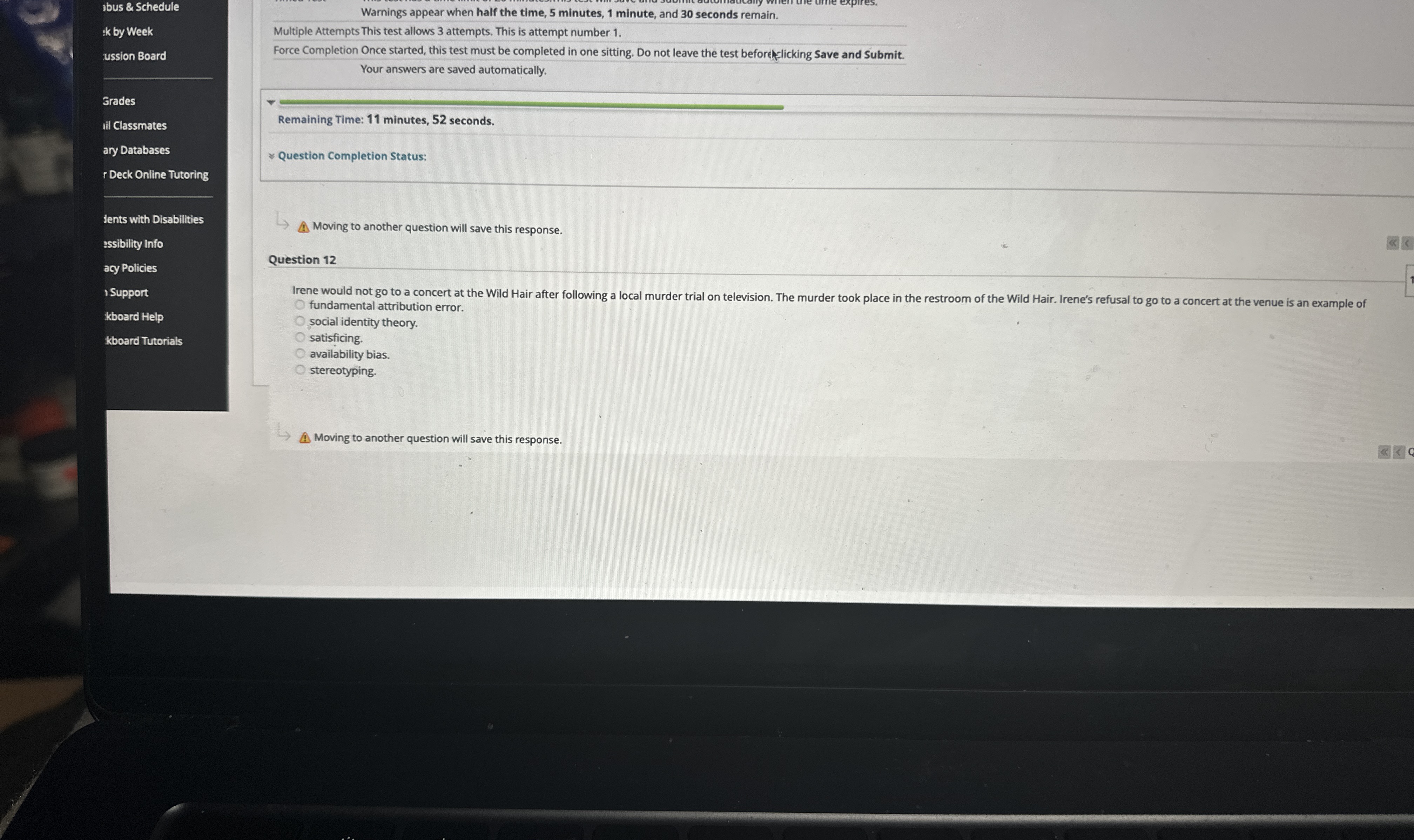 3 bus & Schedule :k by Week ussion Board Grades