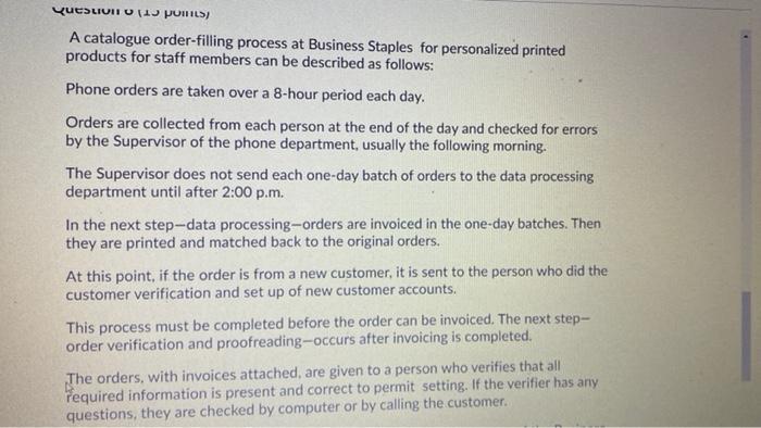 please do it QuesLIVIT U11 POILS) A catalogue