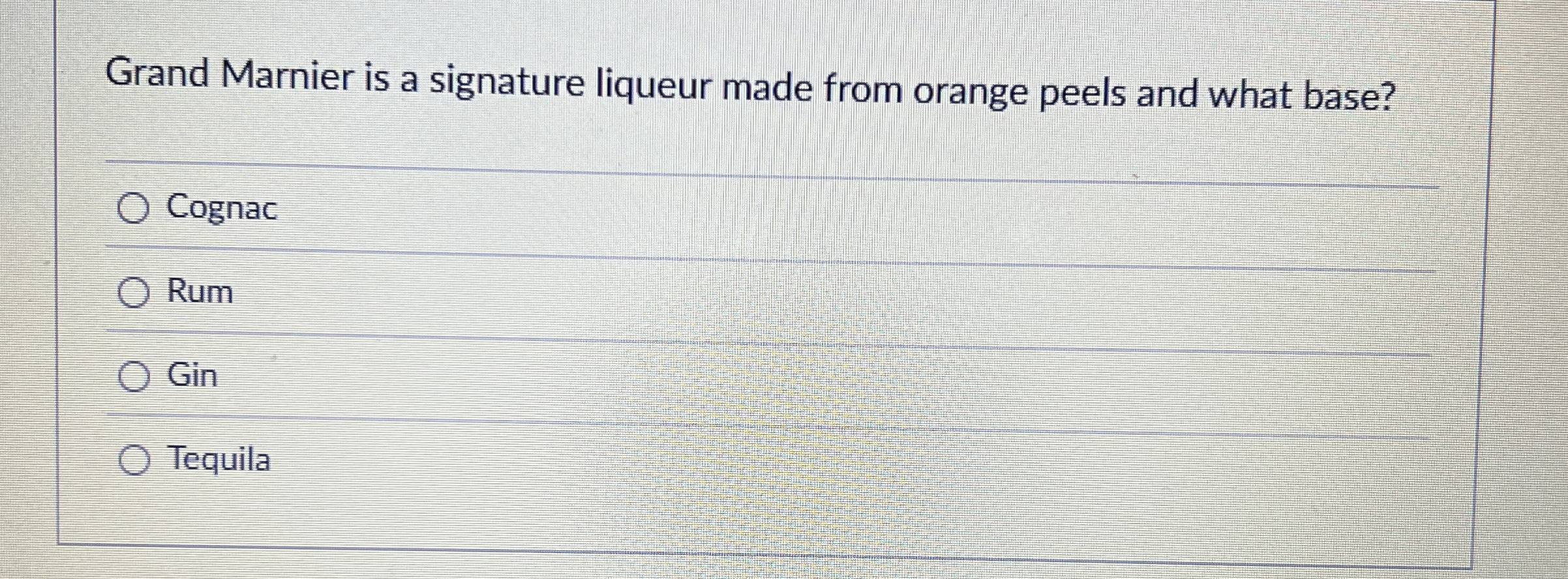 Grand Marnier is a signature liqueur made from