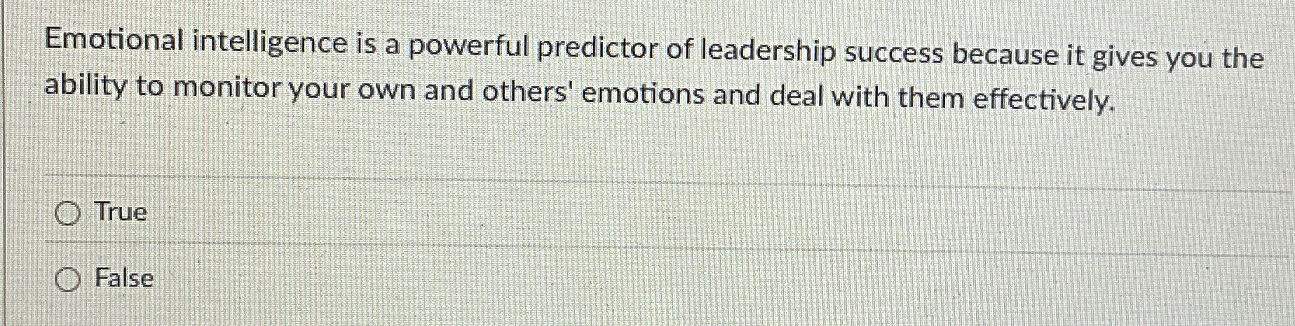 Emotional intelligence is a powerful predictor of