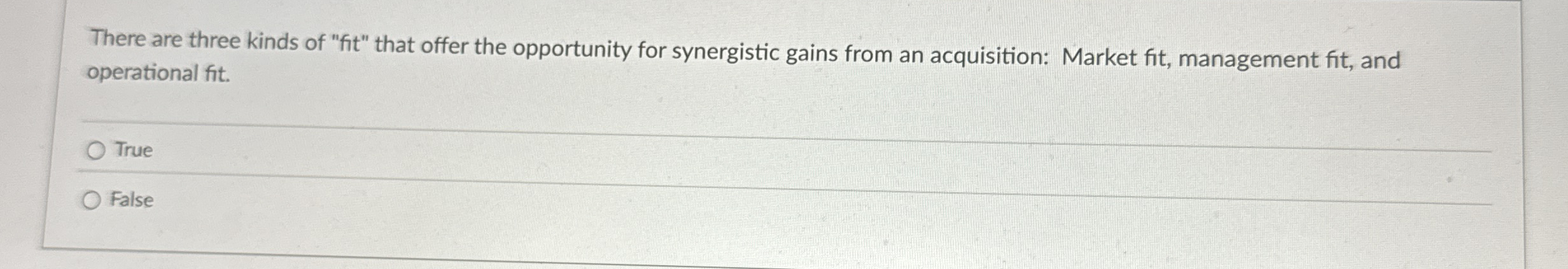 There are three kinds of "fit" that offer the