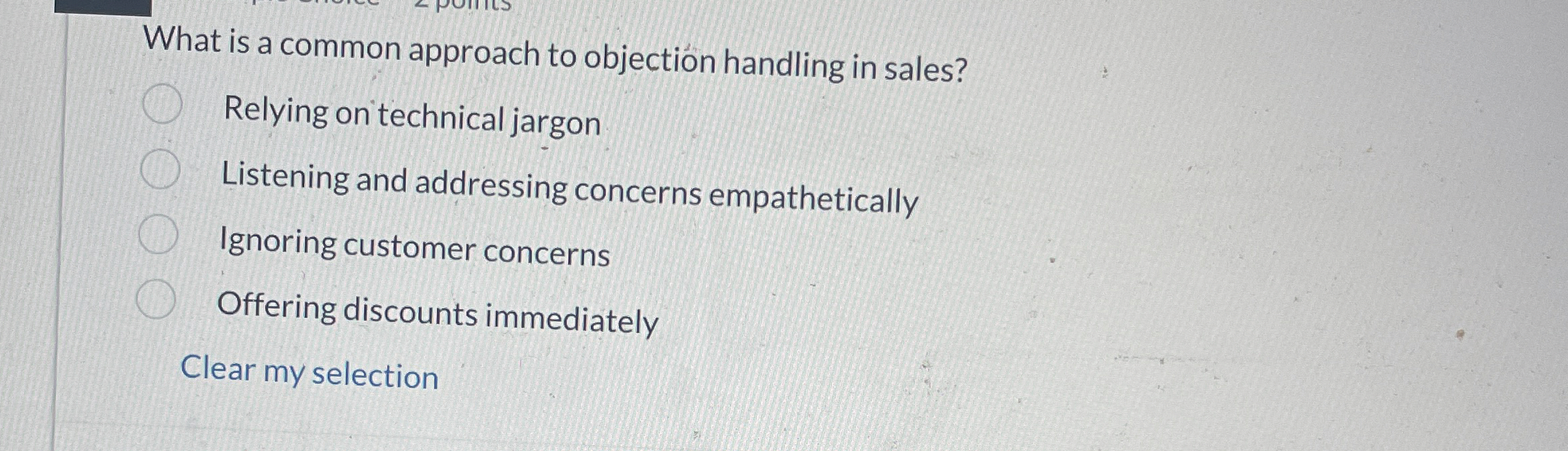 What is a common approach to objection handling