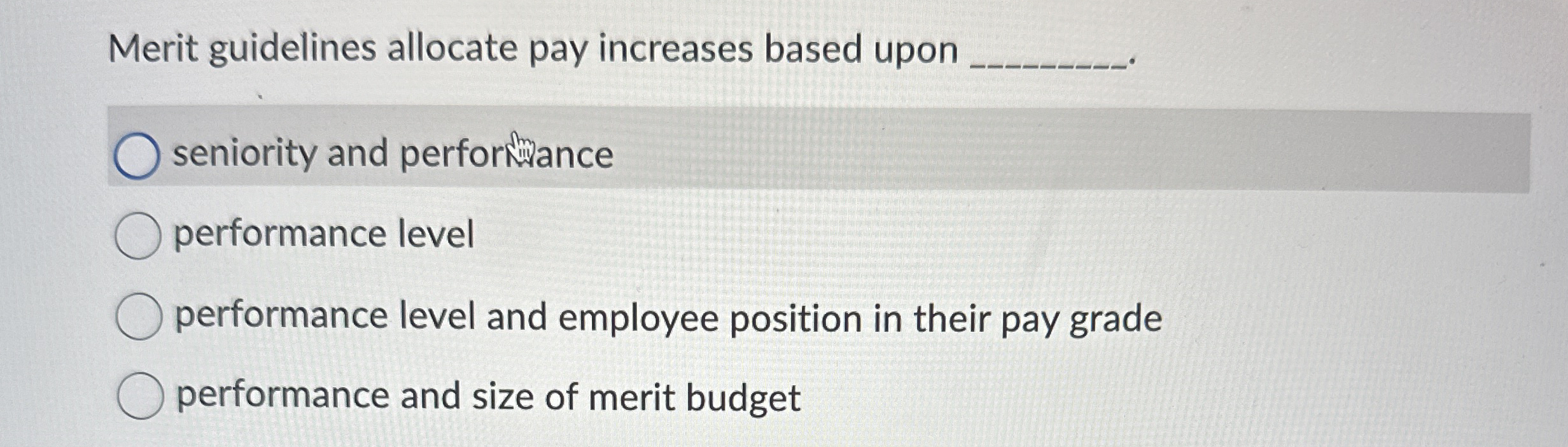 Merit guidelines allocate pay increases based