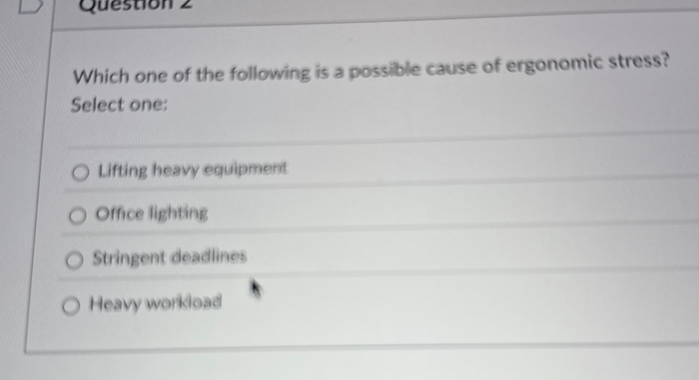 Which one of the following is a possible cause of