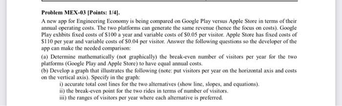 Problem MEX-03 [Points: 1/4). A new app for