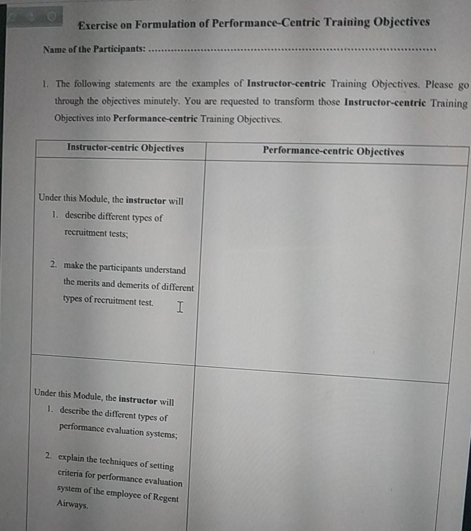 please answer the last box Exercise on