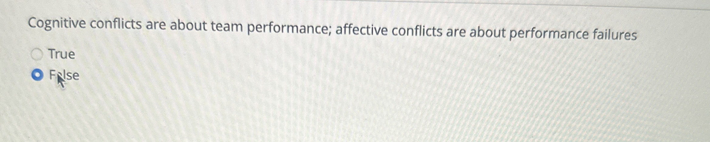 Cognitive conflicts are about team performance;