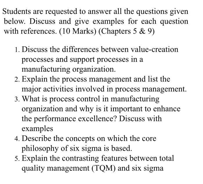 Students are requested to answer all the
