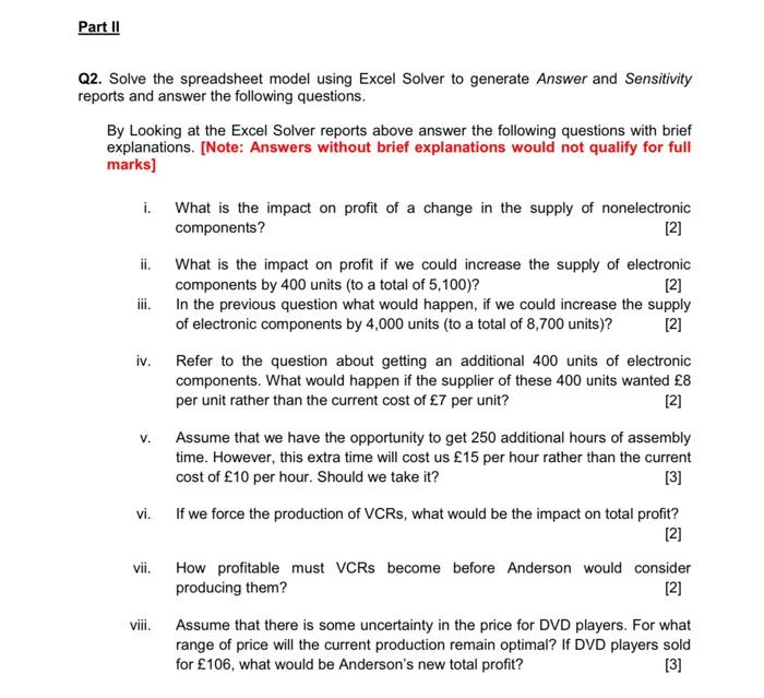 Problem: [Total marks 451 Anderson Electronics is