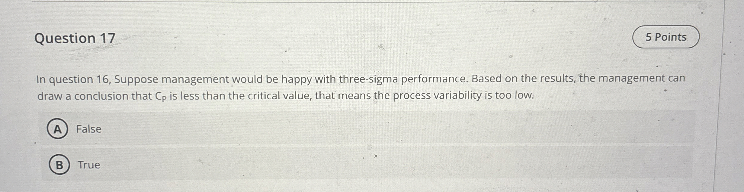 Question 1 7 5 Points In question 1 6 , Suppose