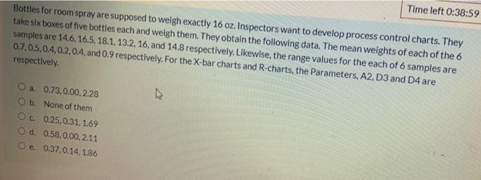 Time left 0:38:59 Bottles for room spray are