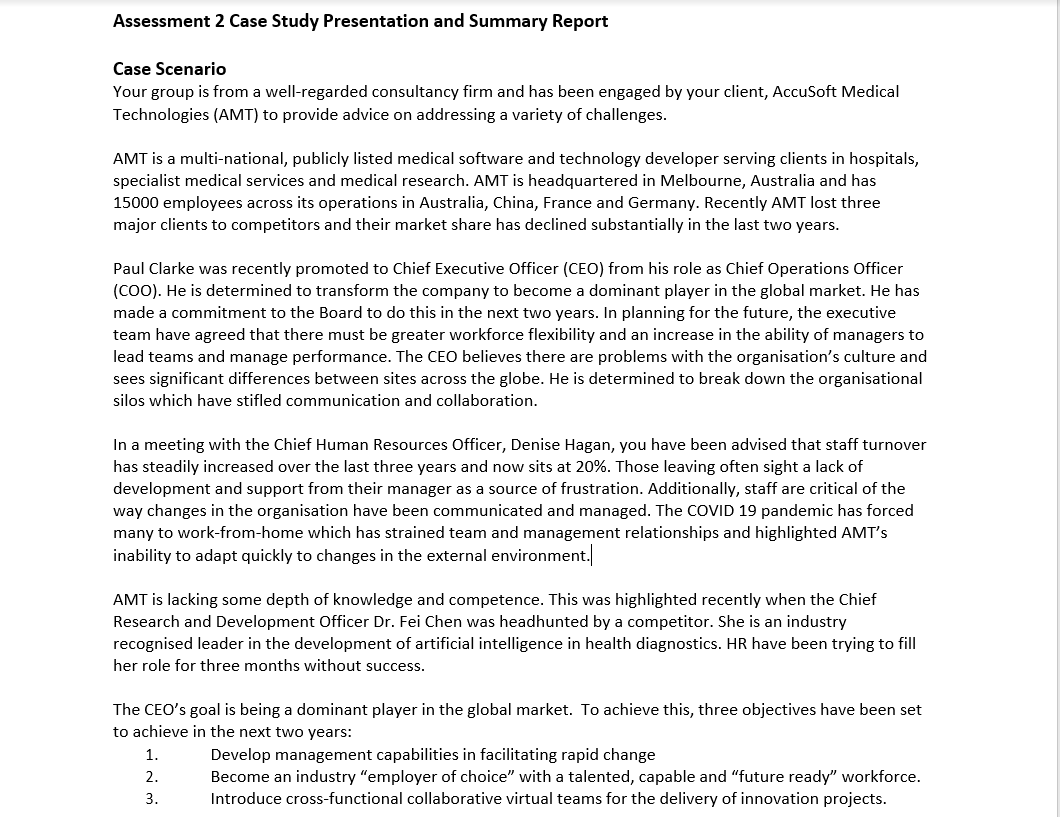 This is a case study of ATM company with its