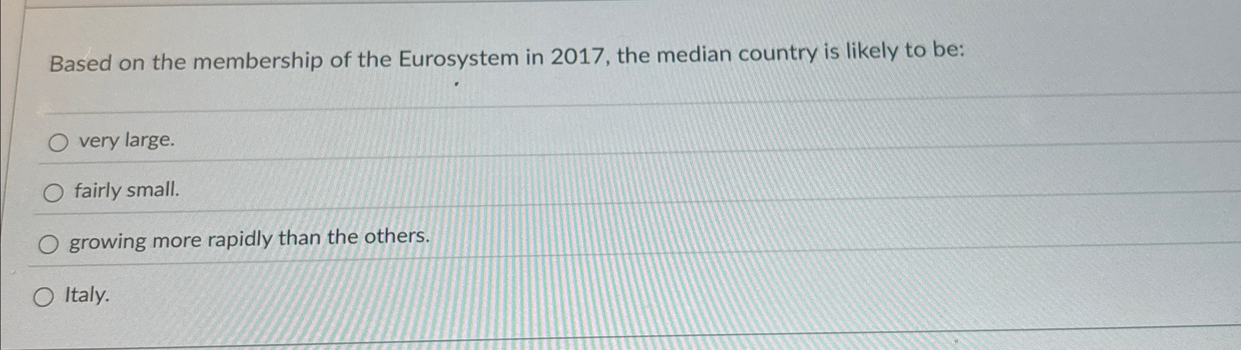 Based on the membership of the Eurosystem in 2 0