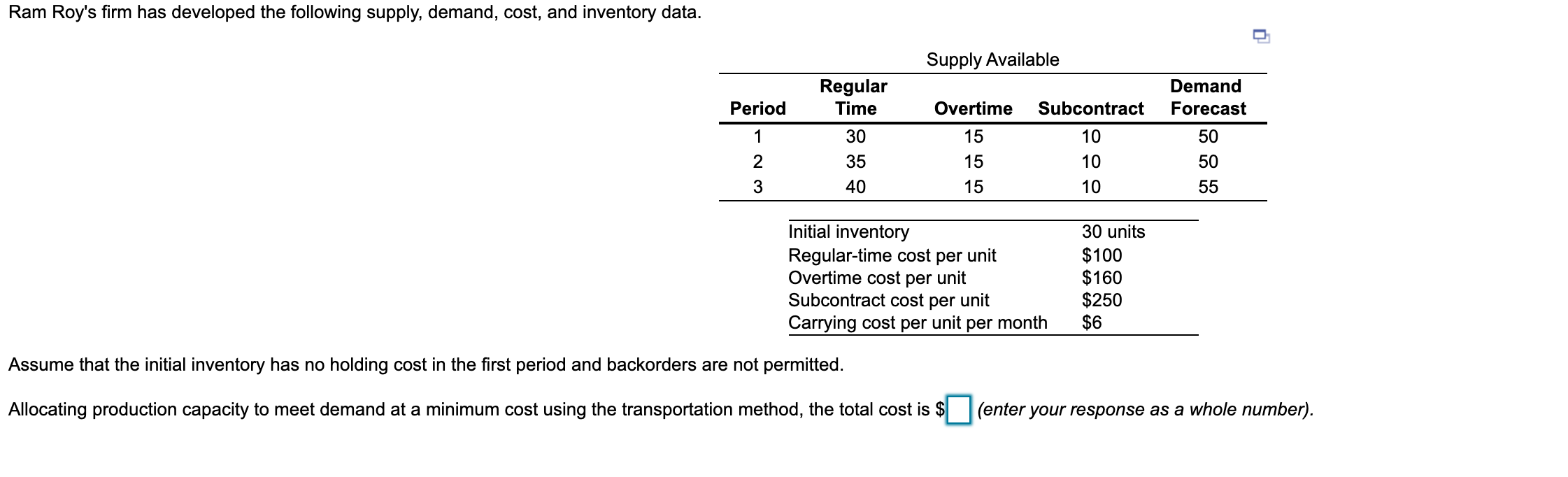 Show work Ram Roy's firm has developed the