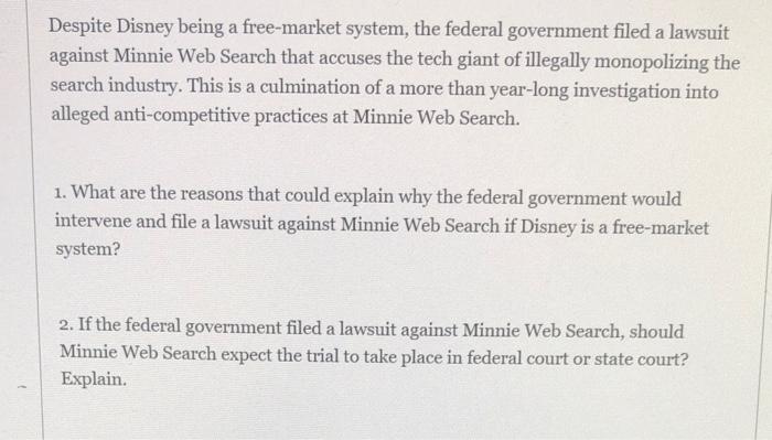 Despite Disney being a free-market system, the