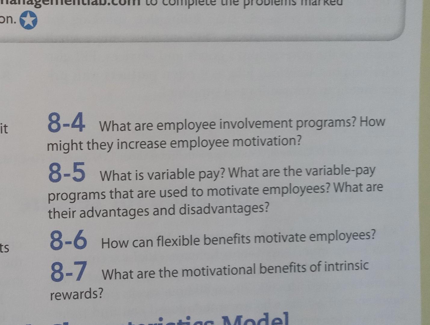 on. it 8-4 What are employee involvement