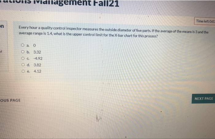 ACI Malagement Fall21 13 Time left 0:02 n Every