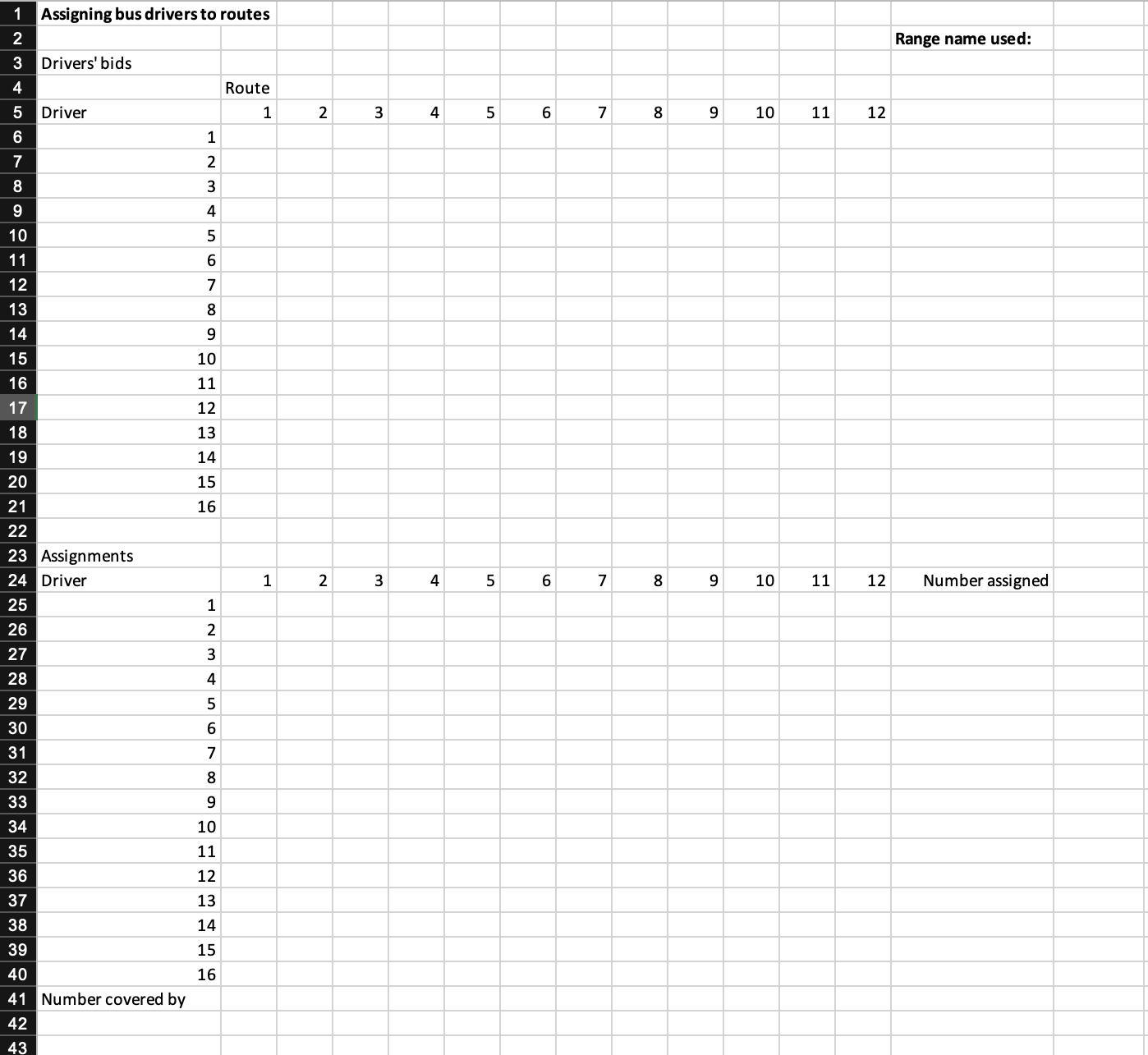 A school system has 1 6 bus drivers that must