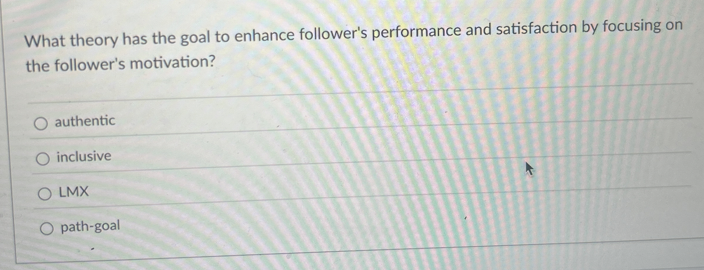 What theory has the goal to enhance follower's