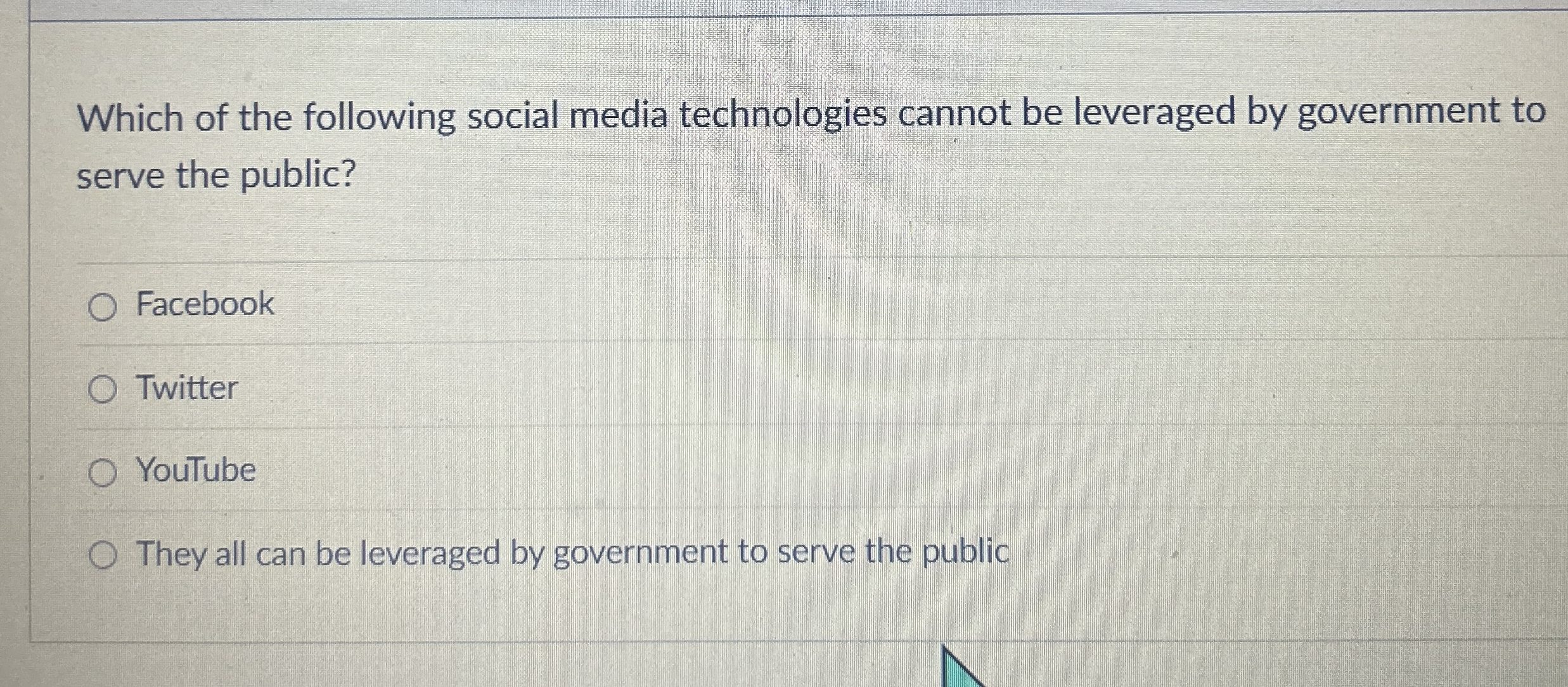 Which of the following social media technologies