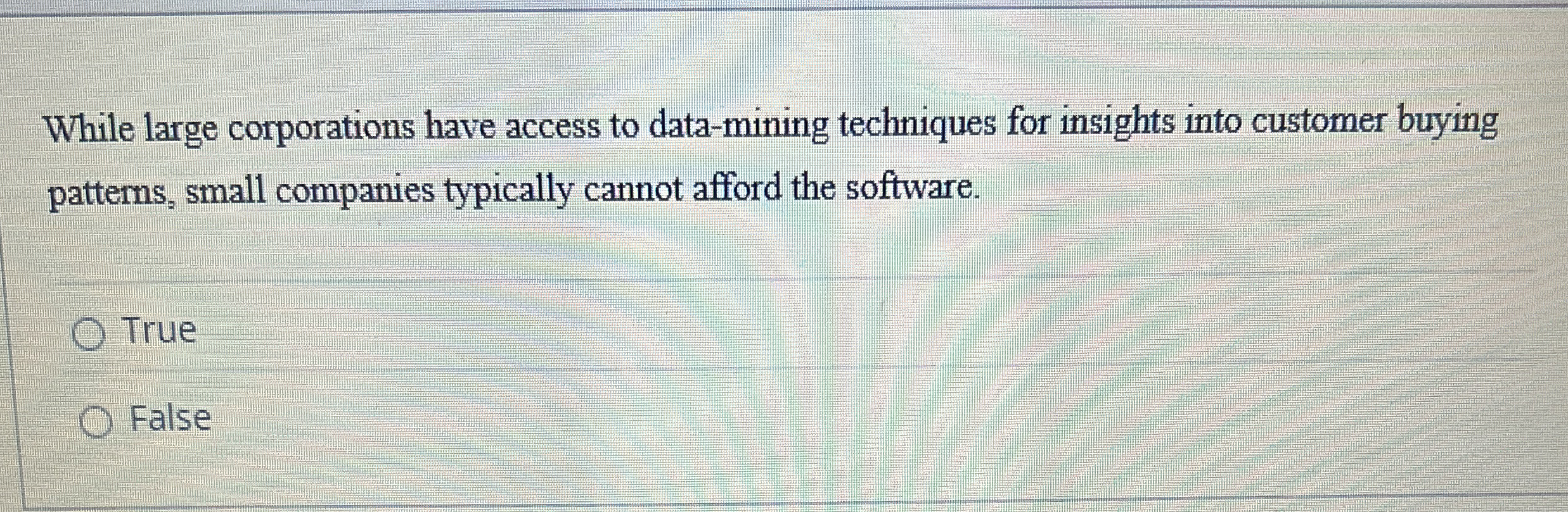 While large corporations have access to data -