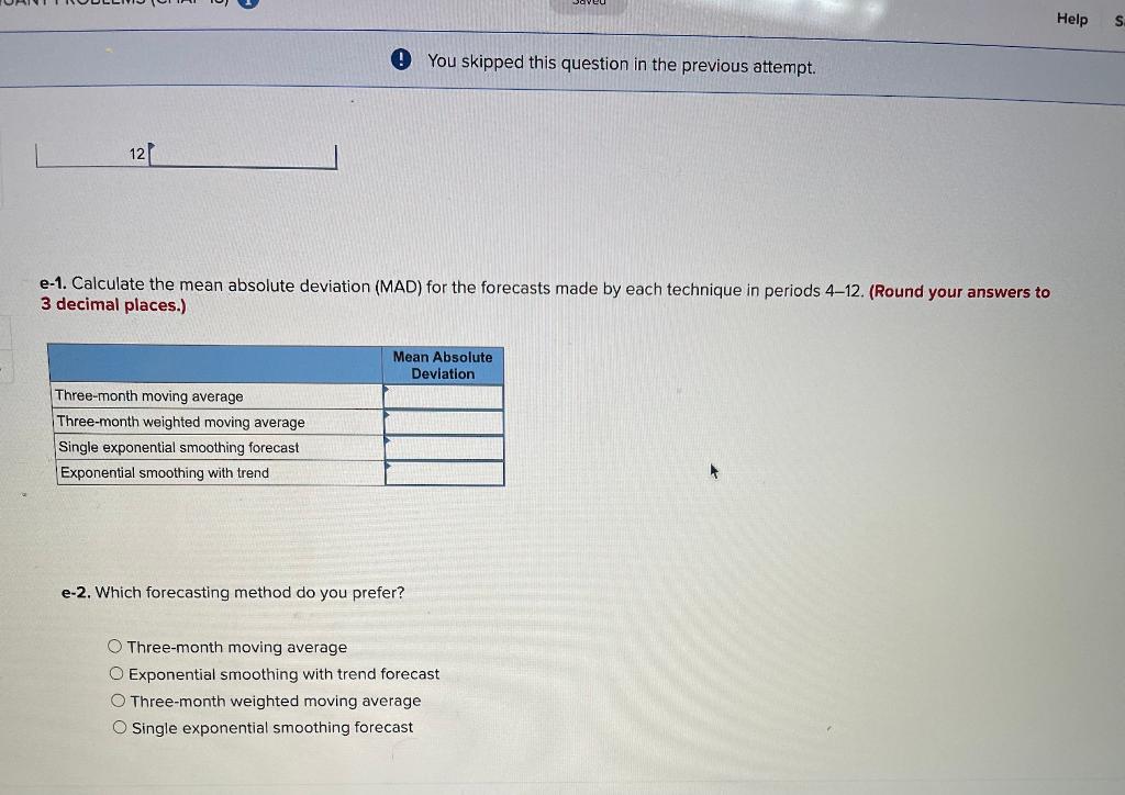 UUANT PROBLEMS (CHAP 18) i Saved Help Save & Exit