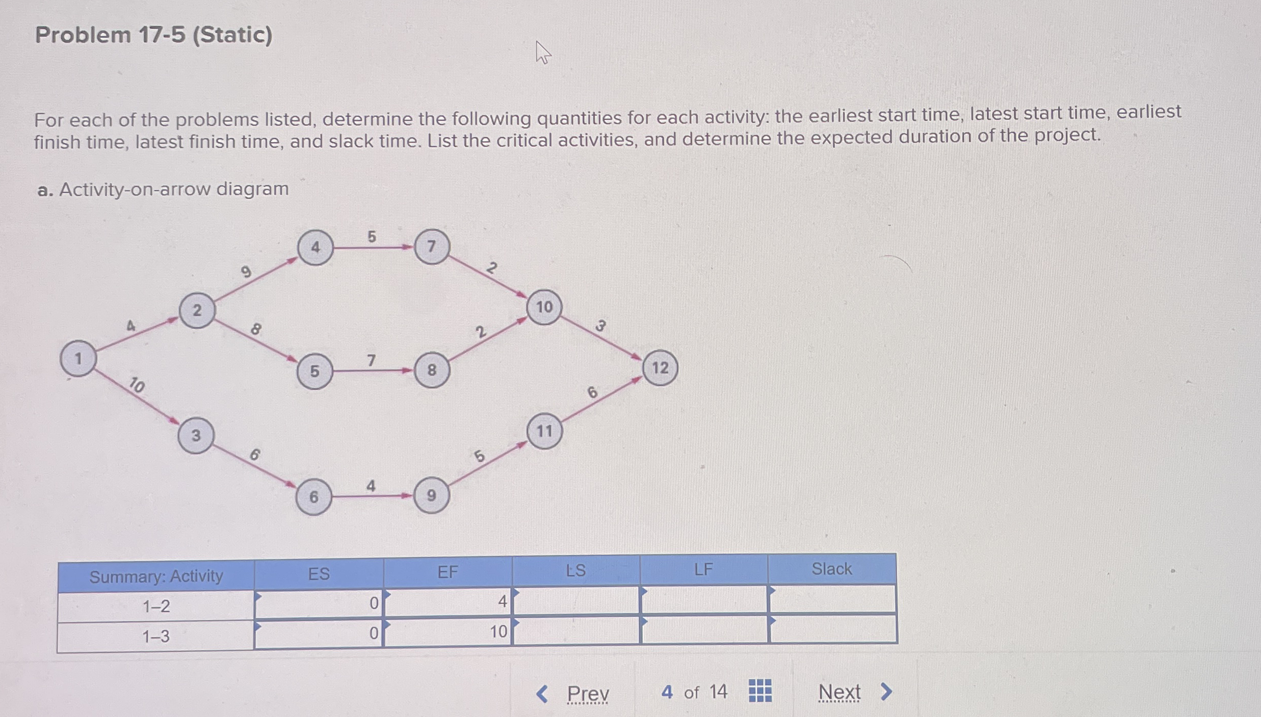Problem 1 7 - 5 ( Static ) For each of the