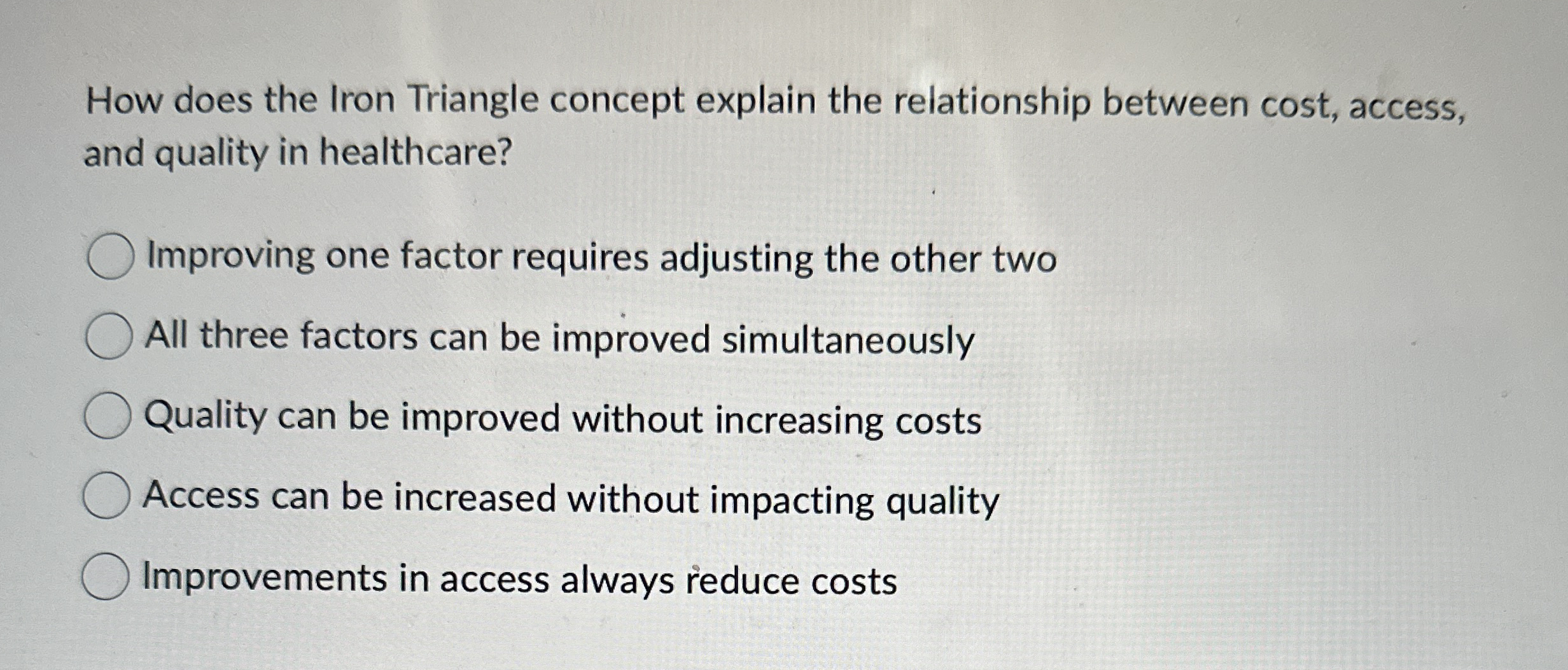 How does the Iron Triangle concept explain the